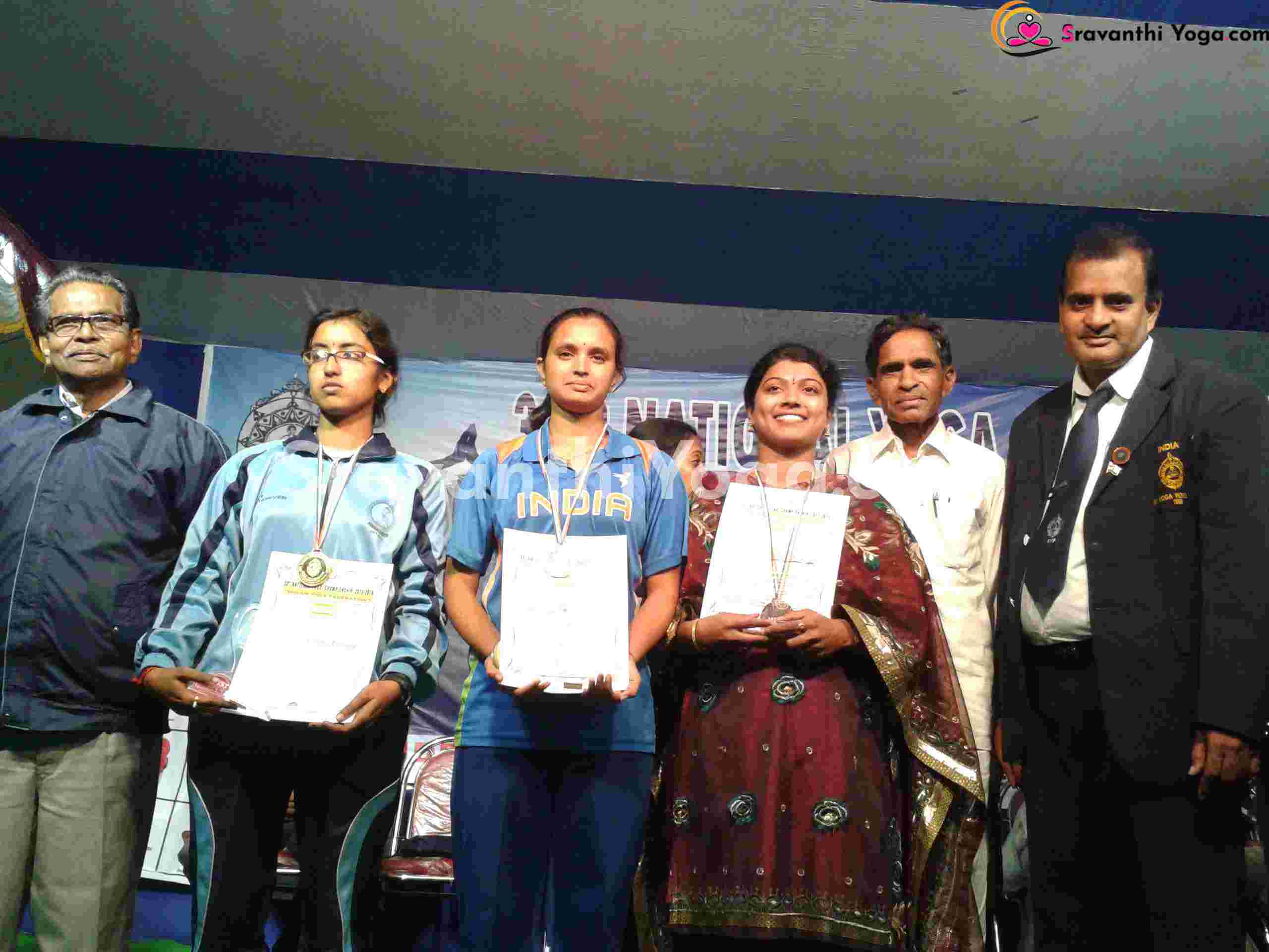 West Bengal Nationals- Medal received- Yoga Sravanthi