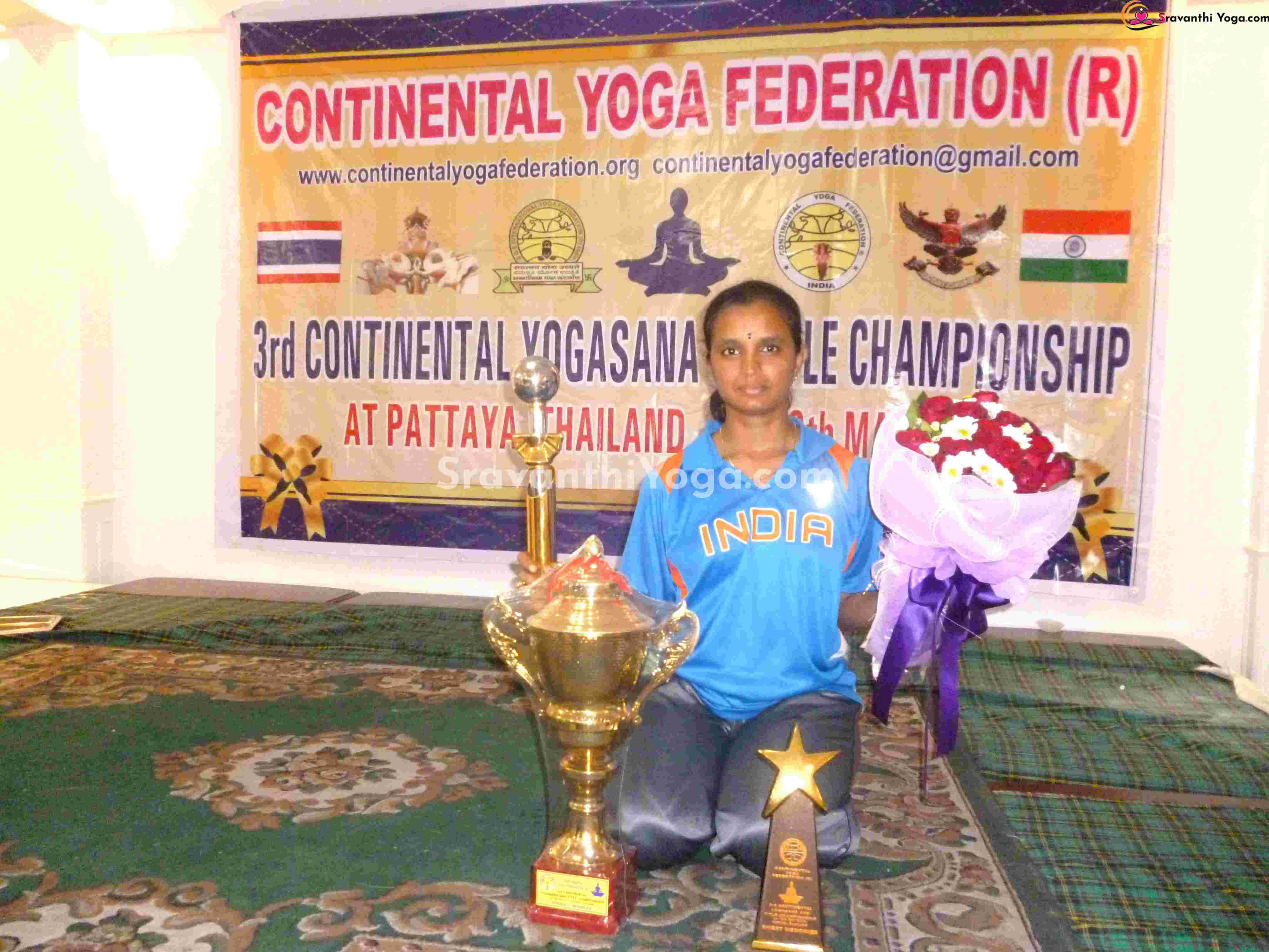Yoga Queen and Team championship - Yoga Sravanthi