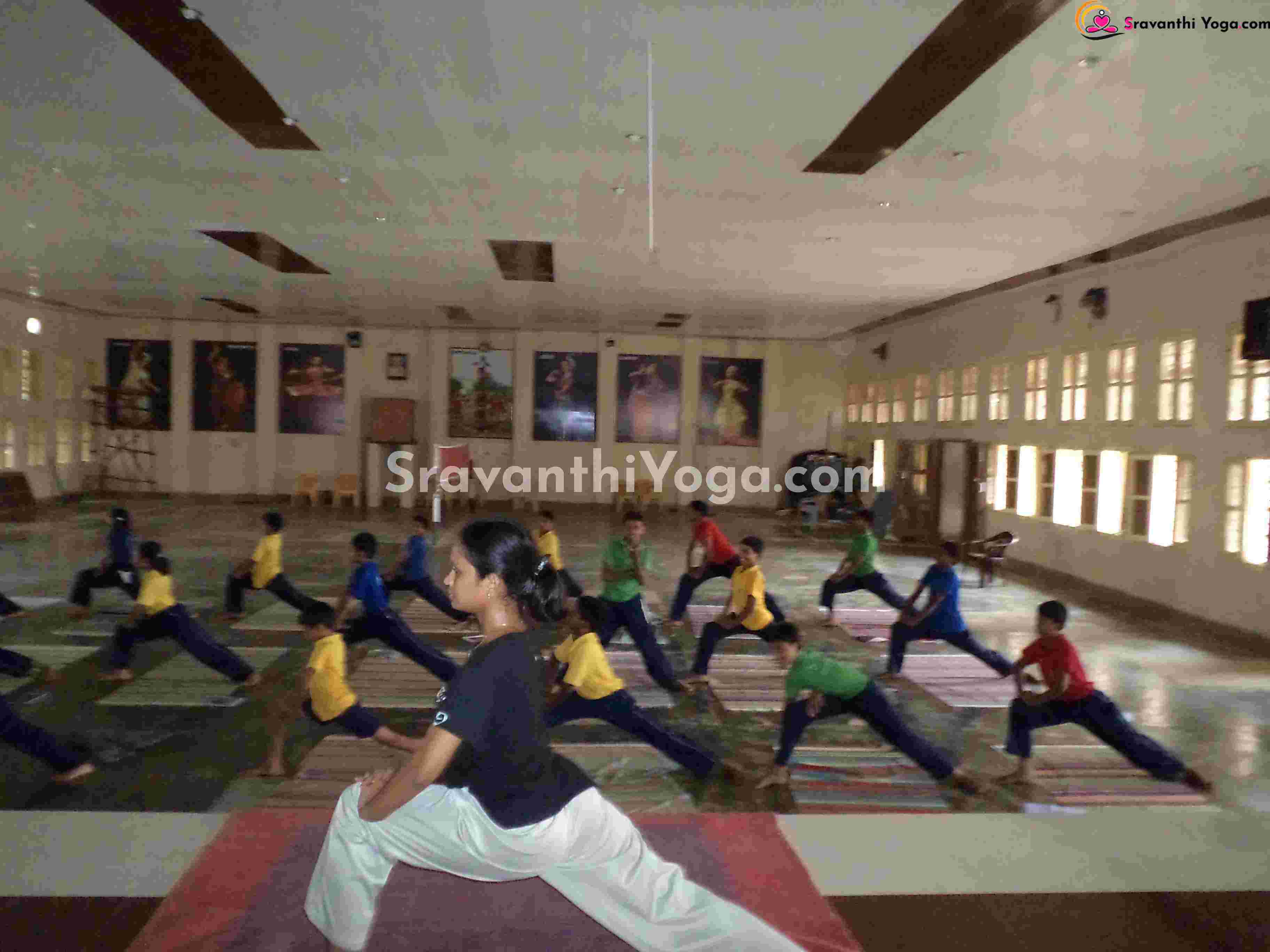 coaching camp at navodaya4-yoga sravanthi