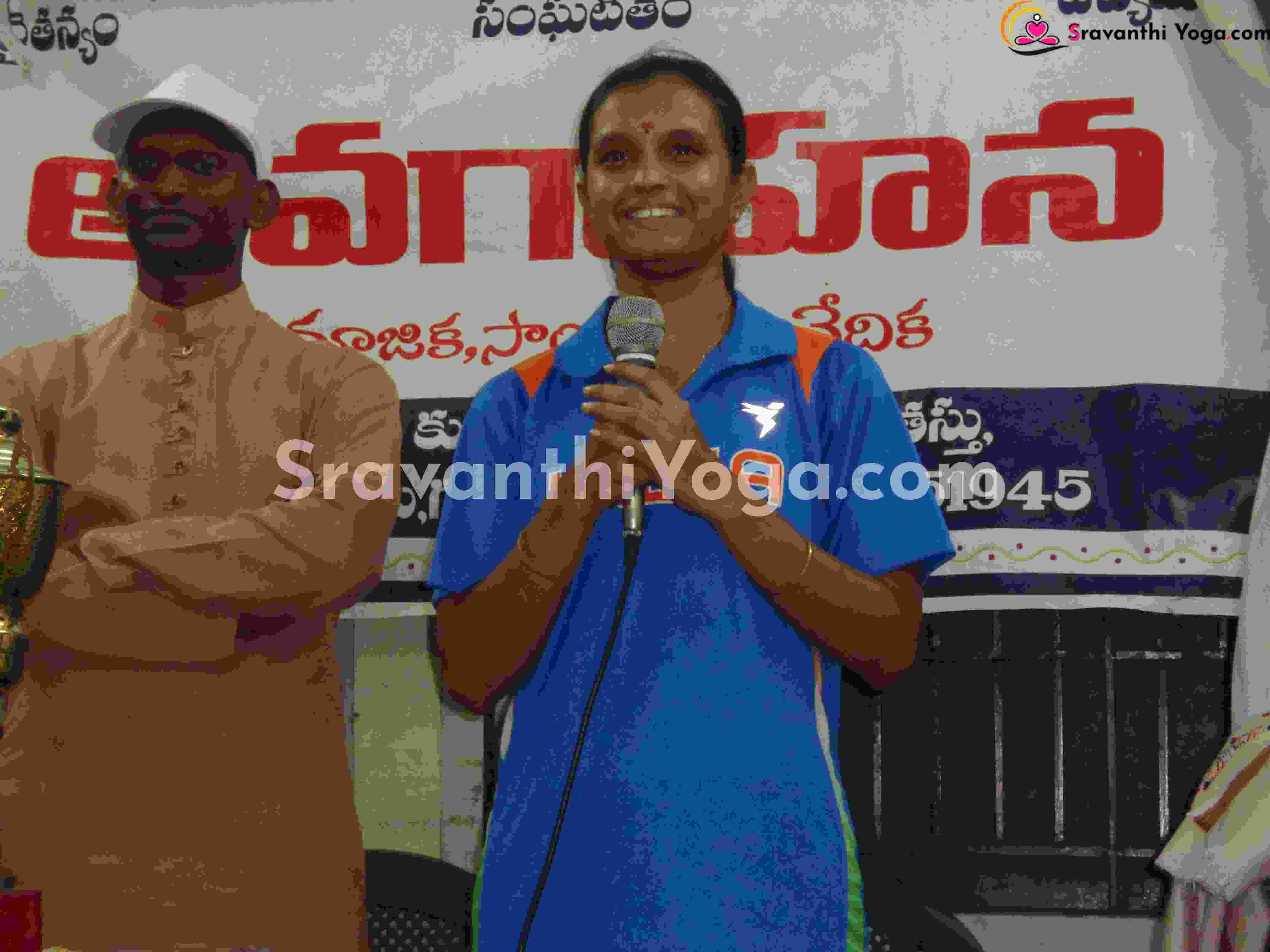 speech at yoga center guntur3-yoga sravanthi